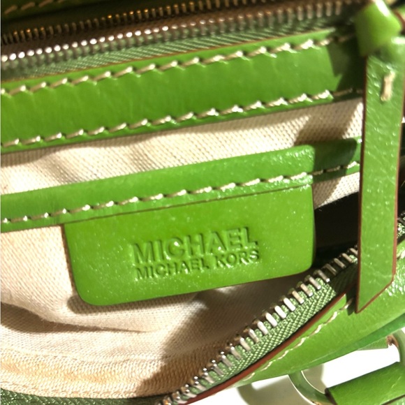 Michael kors Green Leather Studded Handbag - Picture 7 of 8